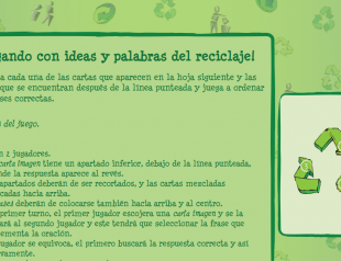 ¡Jugando con ideas y palabras de reciclaje!