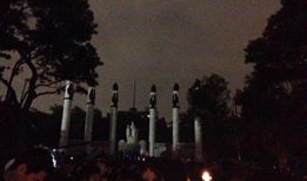 Monumento a los Niños Héroes durante la Hora del Planera