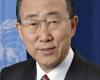 El secretario general de la Organización de Naciones Unidas, Ban Ki moon, al hablar sobre el cambio climático este martes. 